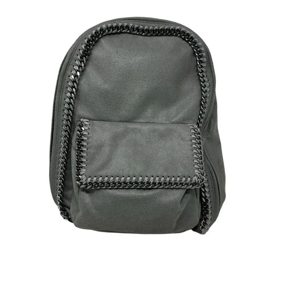 Stella McCartney Falabella Shaggy Deer Rucksack Backpack Gray handbag - Picture 2 of 11